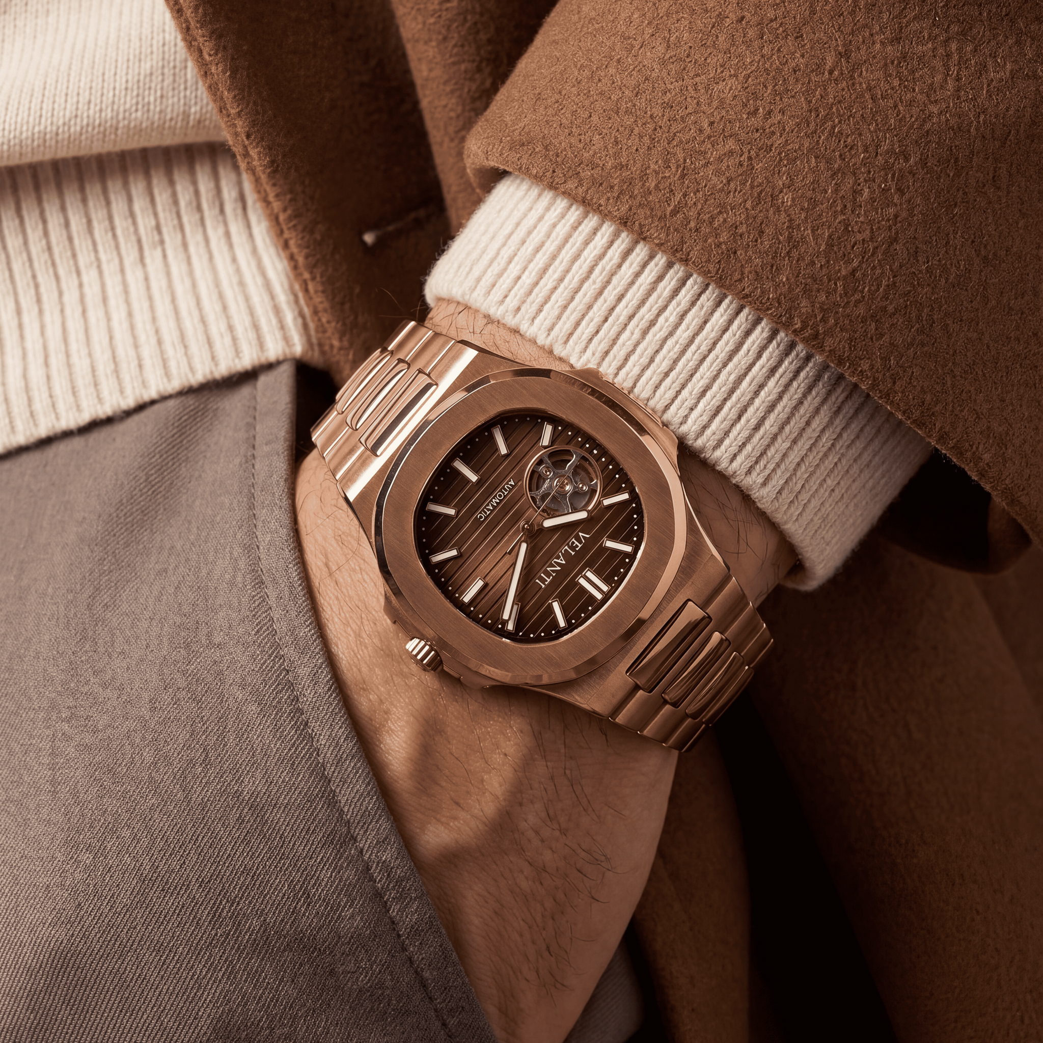 Nautvel | Rose Gold Chocolate Open Heart