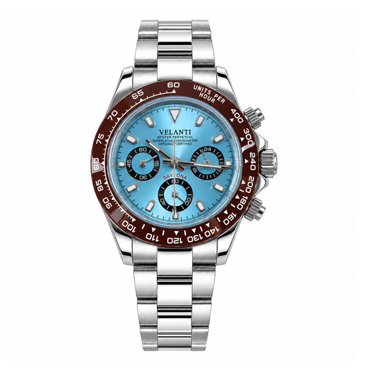 Daytona-style chronograph watch, Velanti Milano Veltona Platinum, main product photo