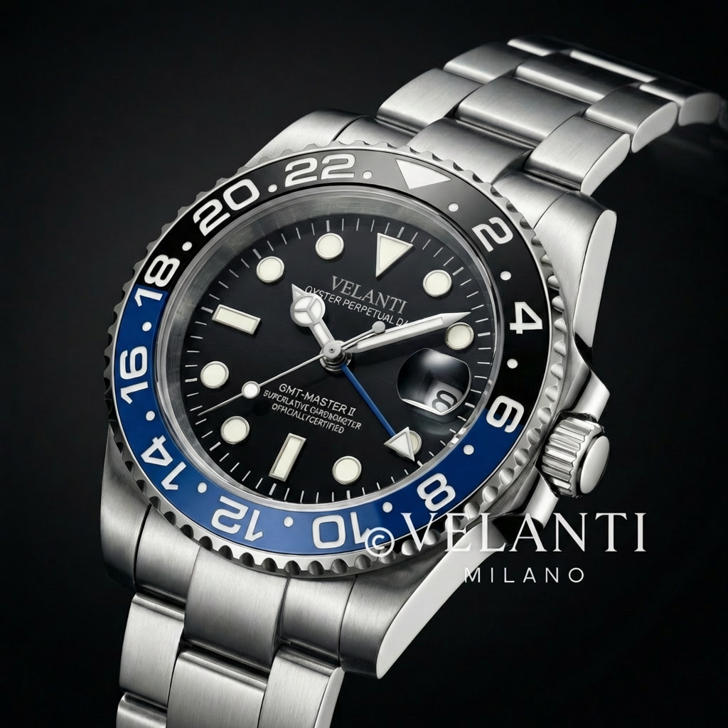 GMT-style automatic watch, Velanti Milano Gmtvel Batman, product photo 5
