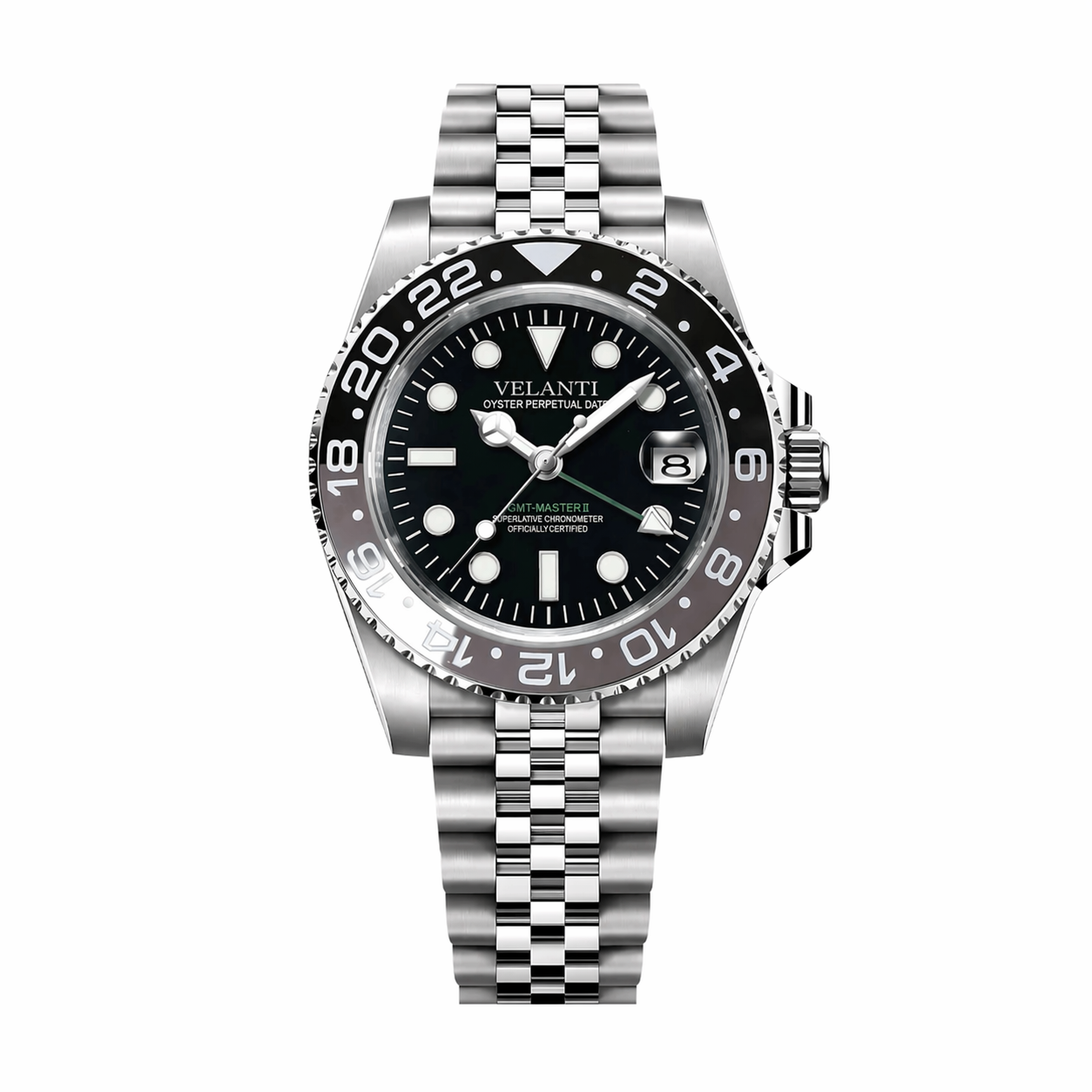 GMT-style automatic watch, Velanti Milano Gmtvel Bruce Wayne, main product photo