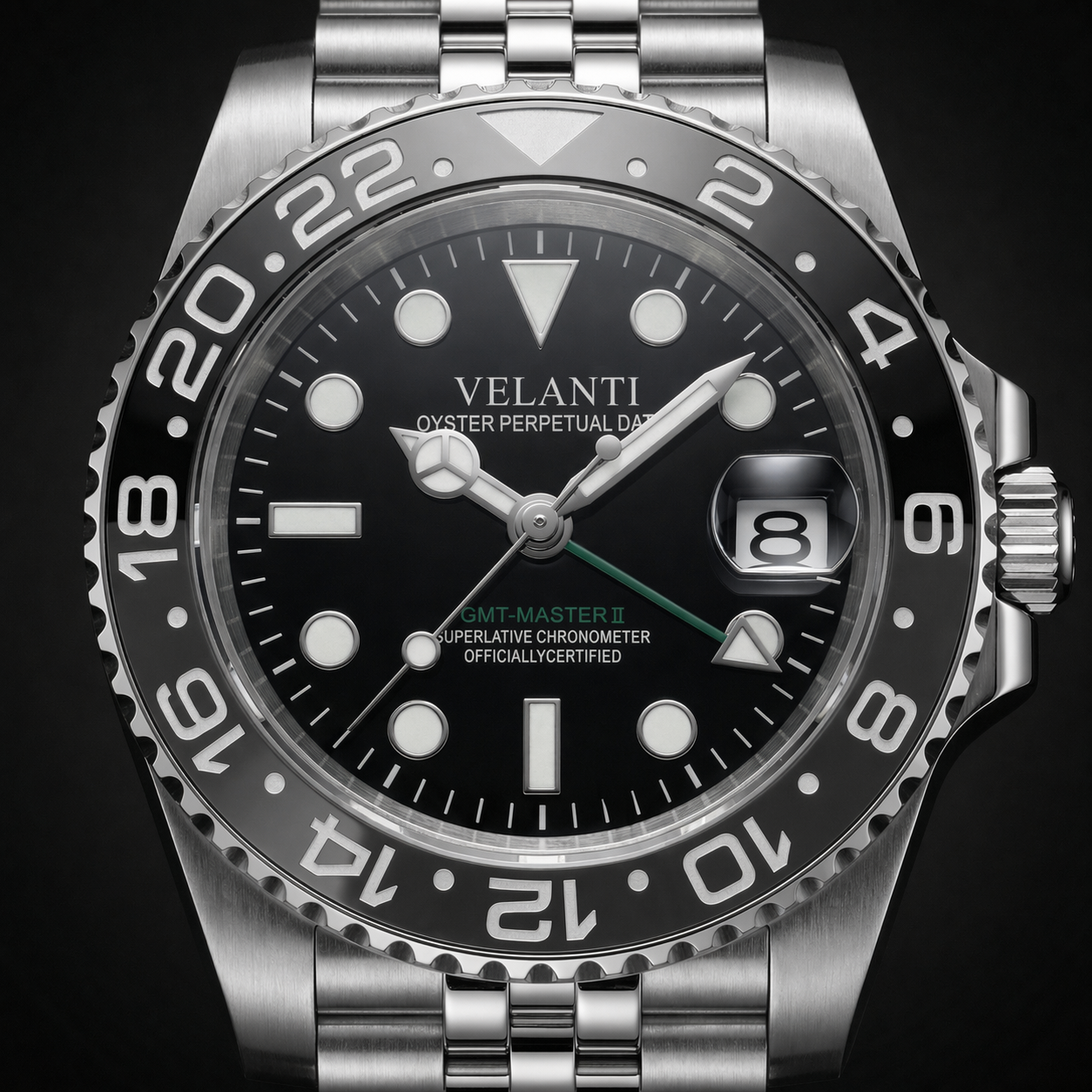 GMT-style automatic watch, Velanti Milano Gmtvel Bruce Wayne, product photo 3