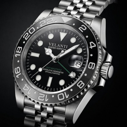 GMT-style custom mod watch, Velanti Milano Gmtvel Bruce Wayne, product photo 5