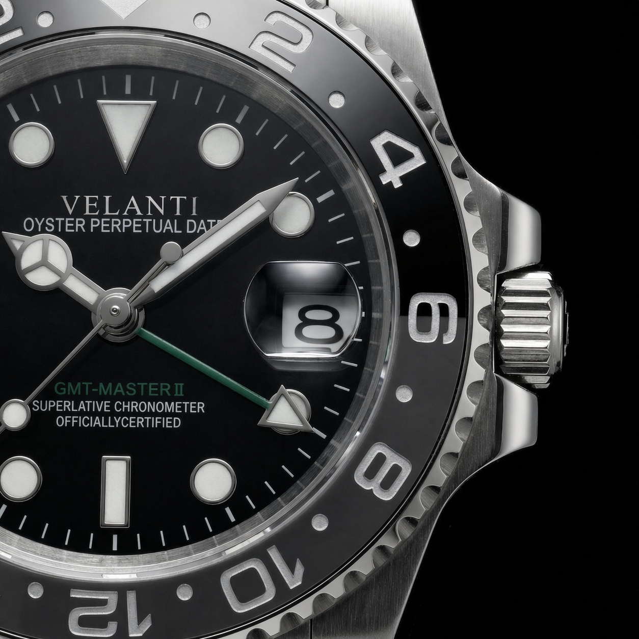 GMT-style automatic watch, Velanti Milano Gmtvel Bruce Wayne, product photo 6