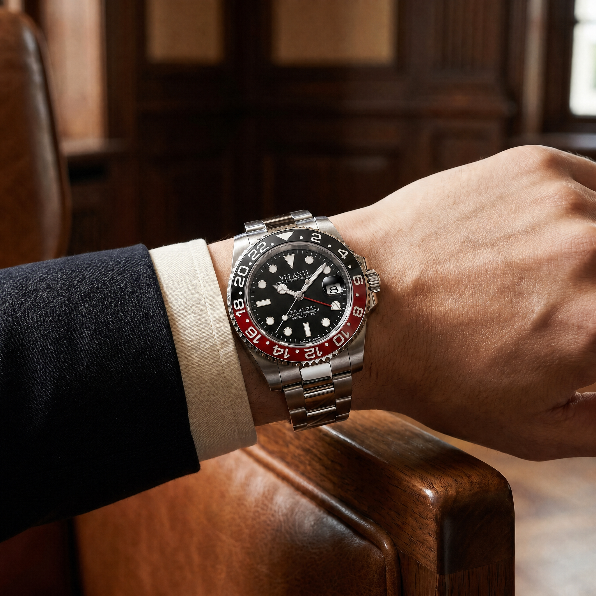 GMT-style automatic watch, Velanti Milano Gmtvel Coke, product photo 7