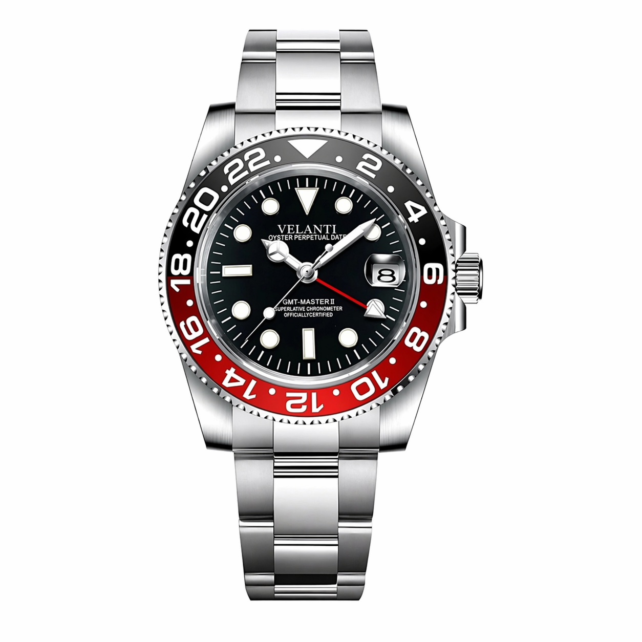 GMT-style automatic watch, Velanti Milano Gmtvel Coke, main product photo
