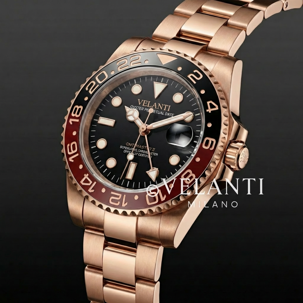 GMT-style automatic watch, Velanti Milano Gmtvel Rootbeer, product photo 5