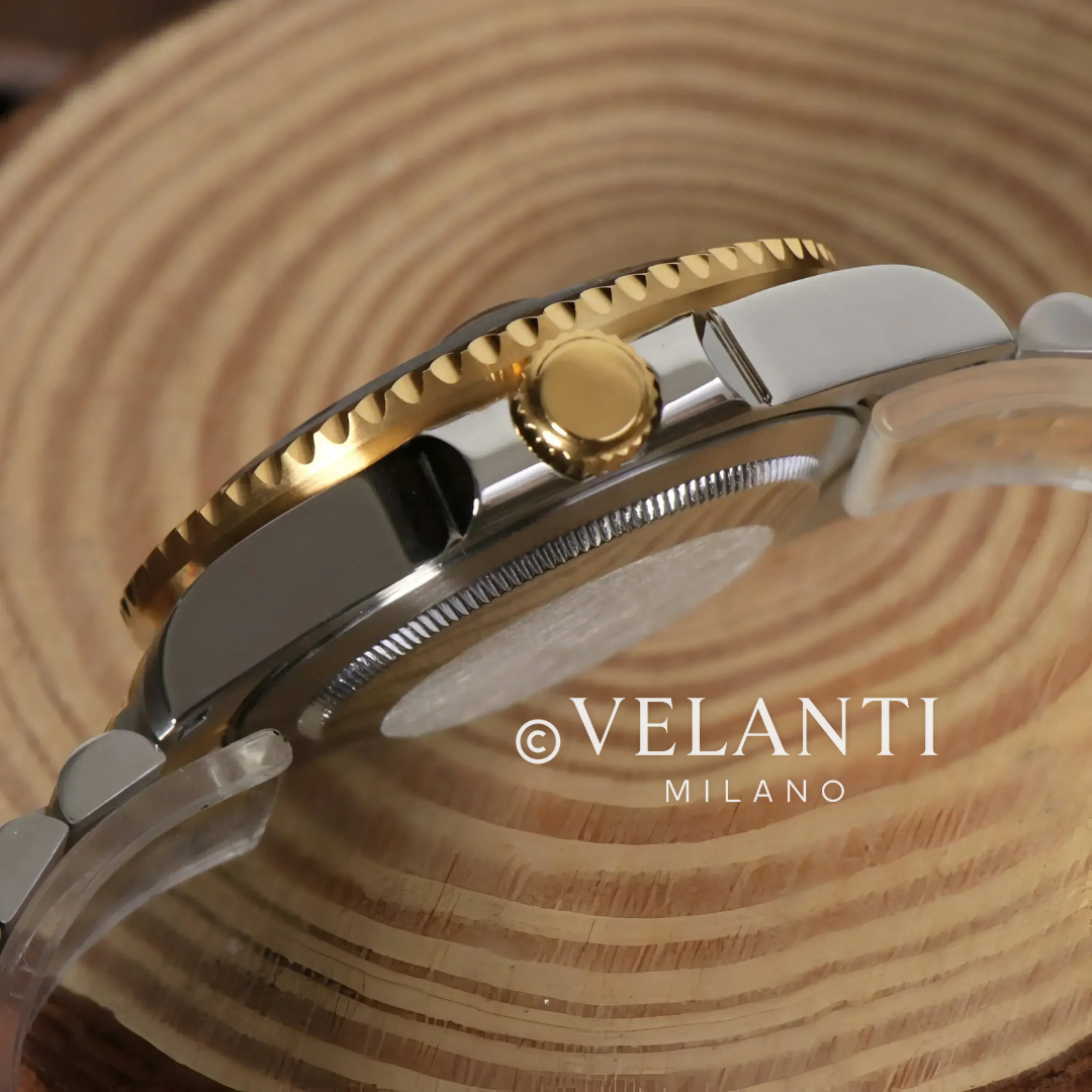 GMT-style automatic watch, Velanti Milano Gmtvel Silver Gold, product photo 4