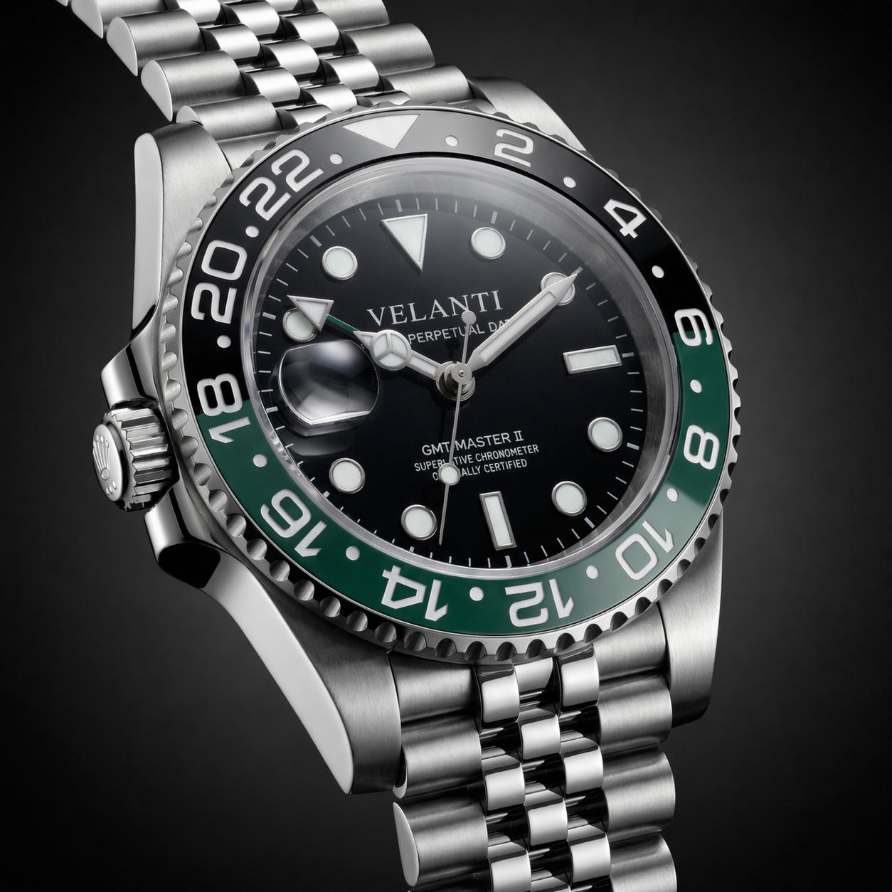 GMT-style automatic watch, Velanti Milano Gmtvel Sprite, product photo 3