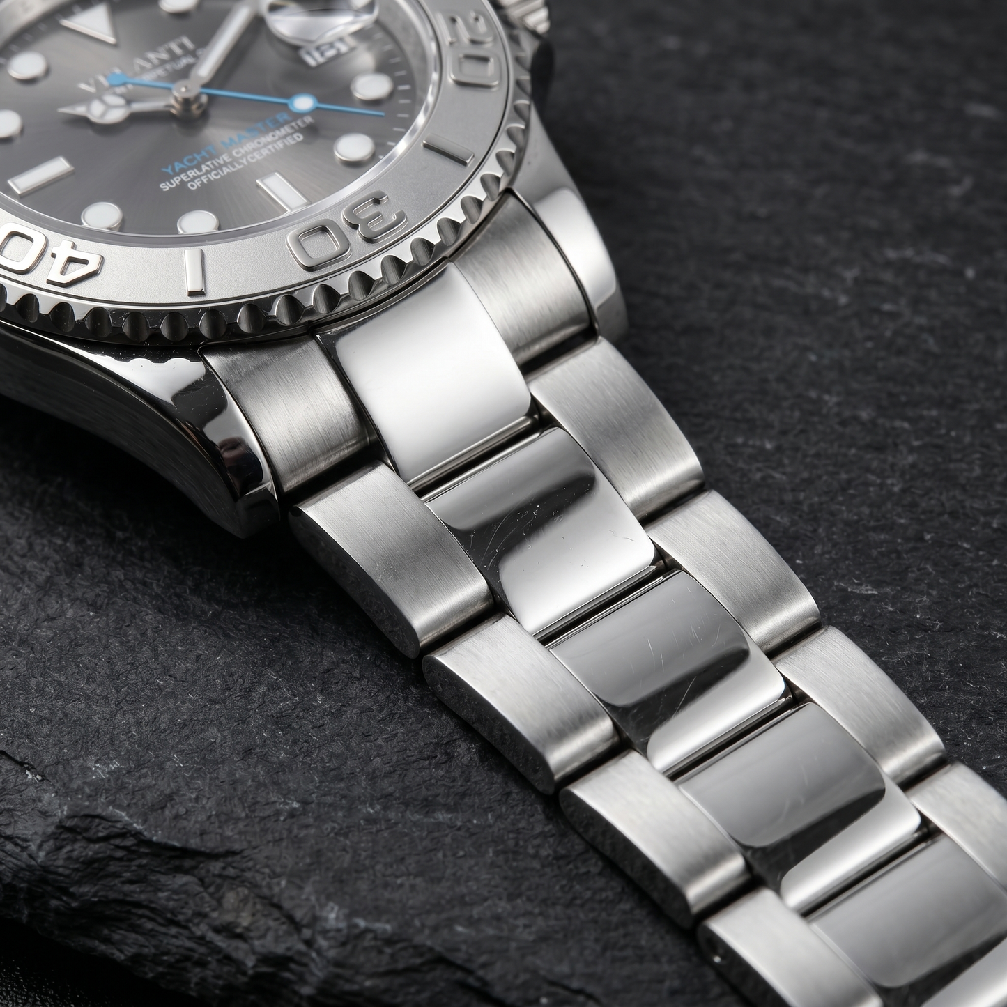 Submariner-style automatic watch, Velanti Milano Velmariner Silver, product photo 3