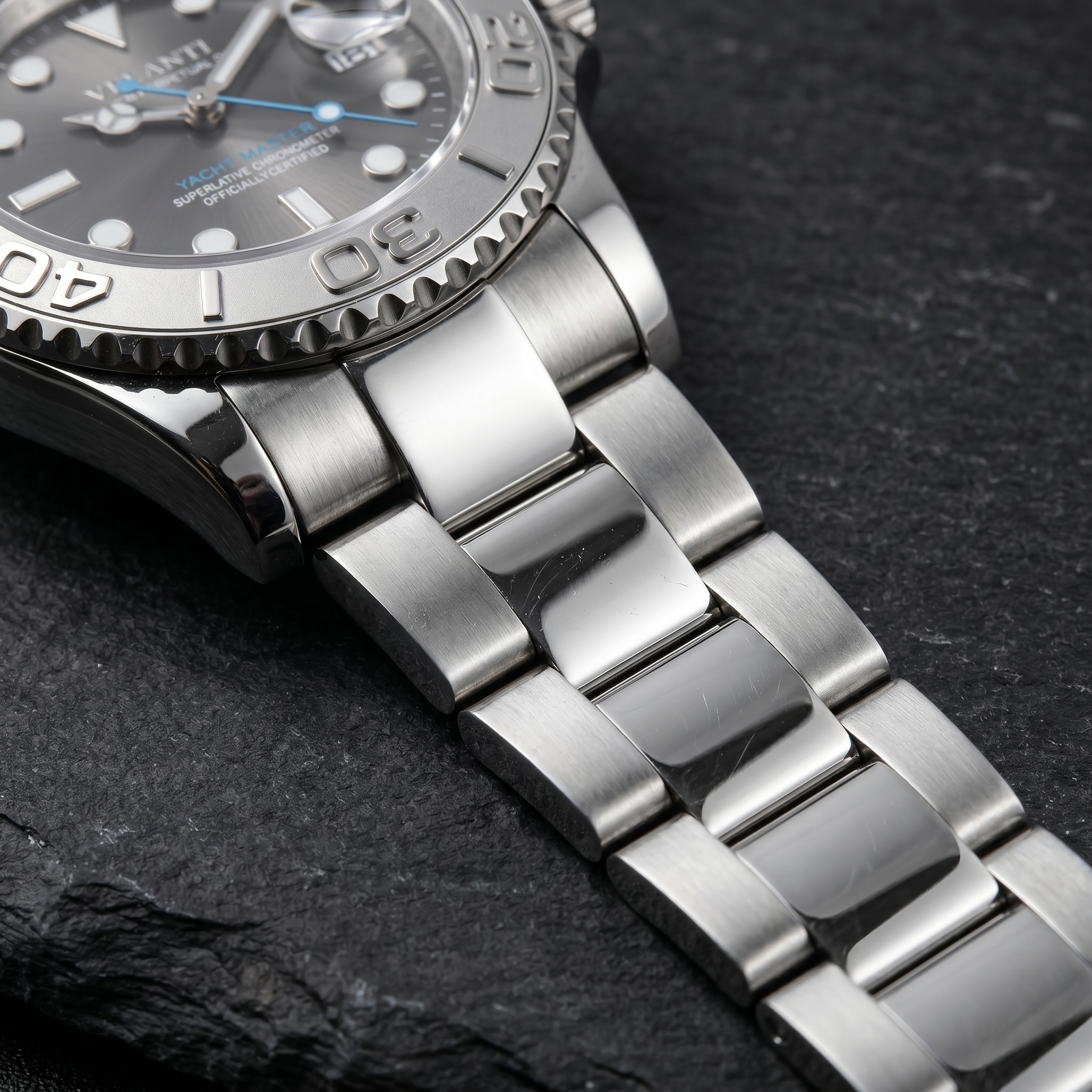 Submariner-style automatic watch, Velanti Milano Velmariner Silver, product photo 3