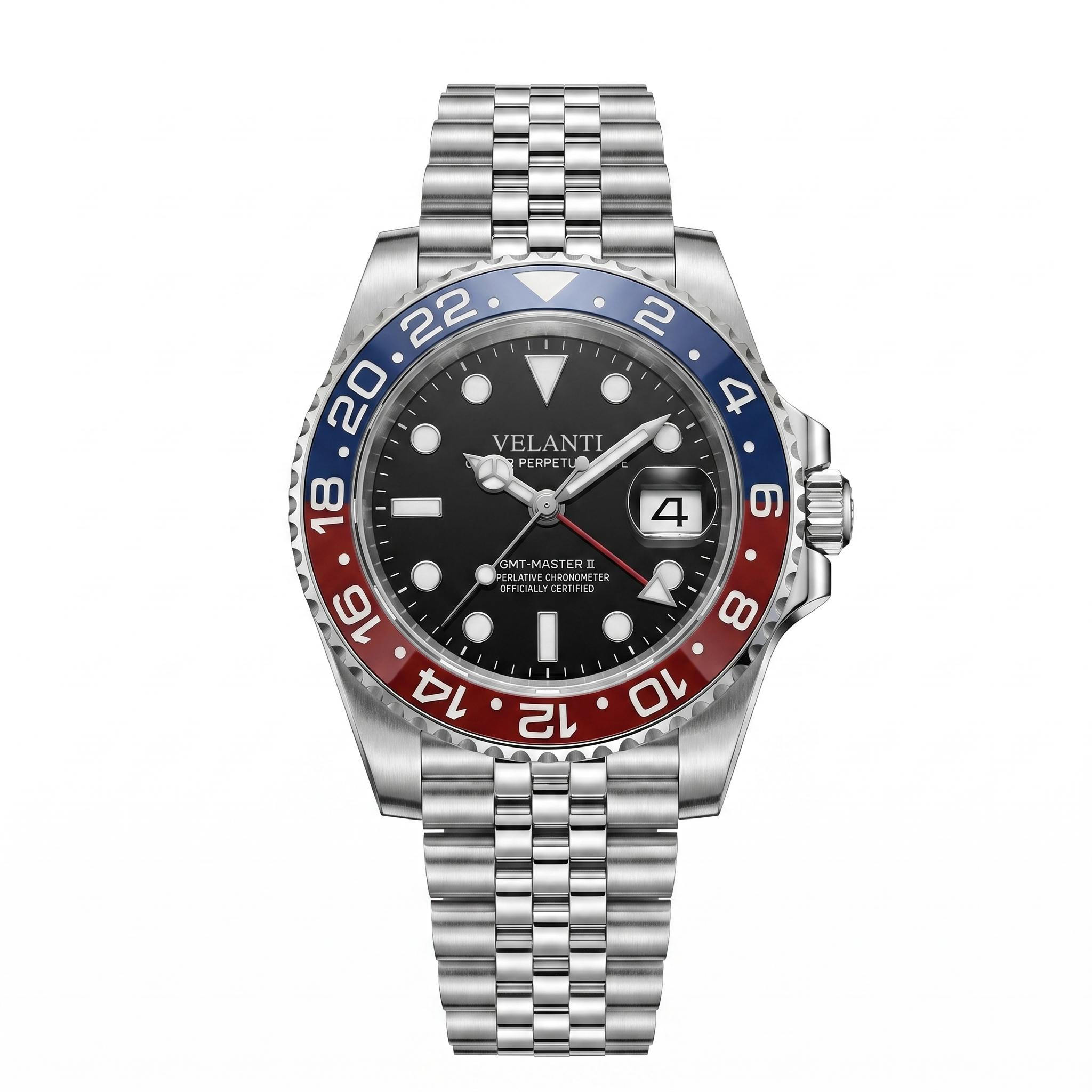 GMT-style automatic watch, Velanti Milano Gmtvel Pepsi, main product photo