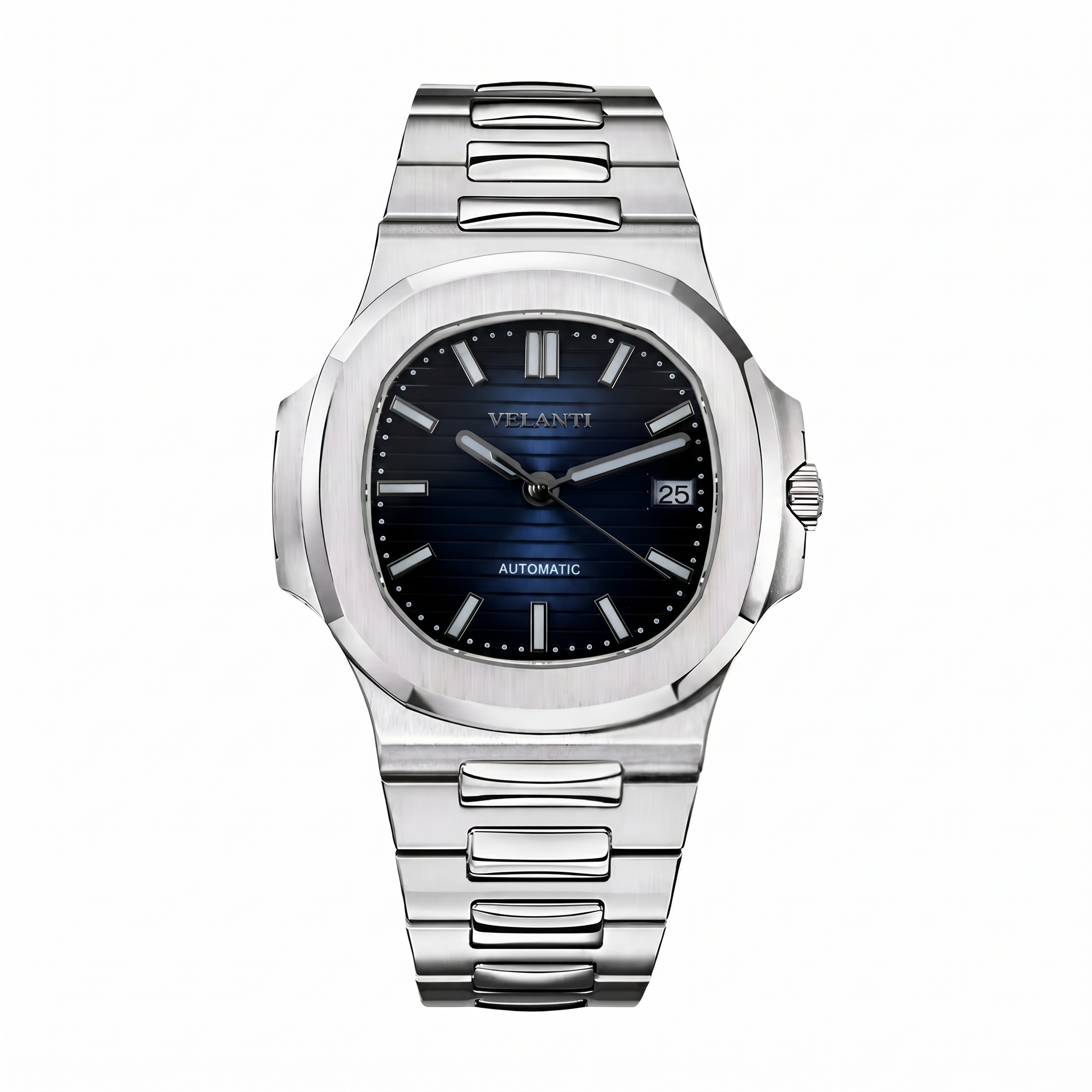 Nautilus-style automatic watch, Velanti Milano Nautvel Royal Blue, main product photo
