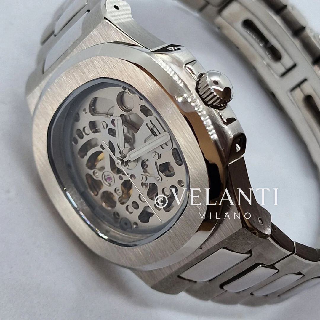 Nautilus-style automatic watch, Velanti Milano Nautvel Skeleton, product photo 5