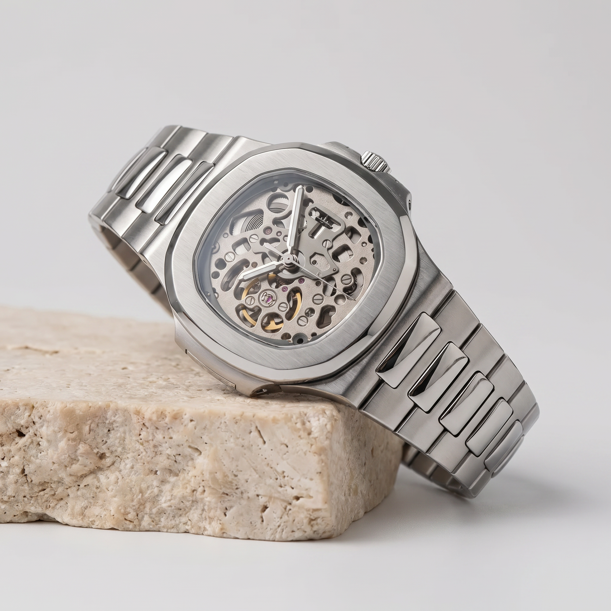 Nautilus-style automatic watch, Velanti Milano Nautvel Skeleton, product photo 2