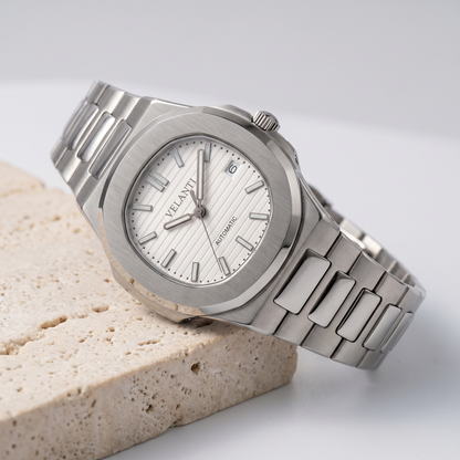 Nautilus-style automatic watch, Velanti Milano Nautvel White, product photo 3