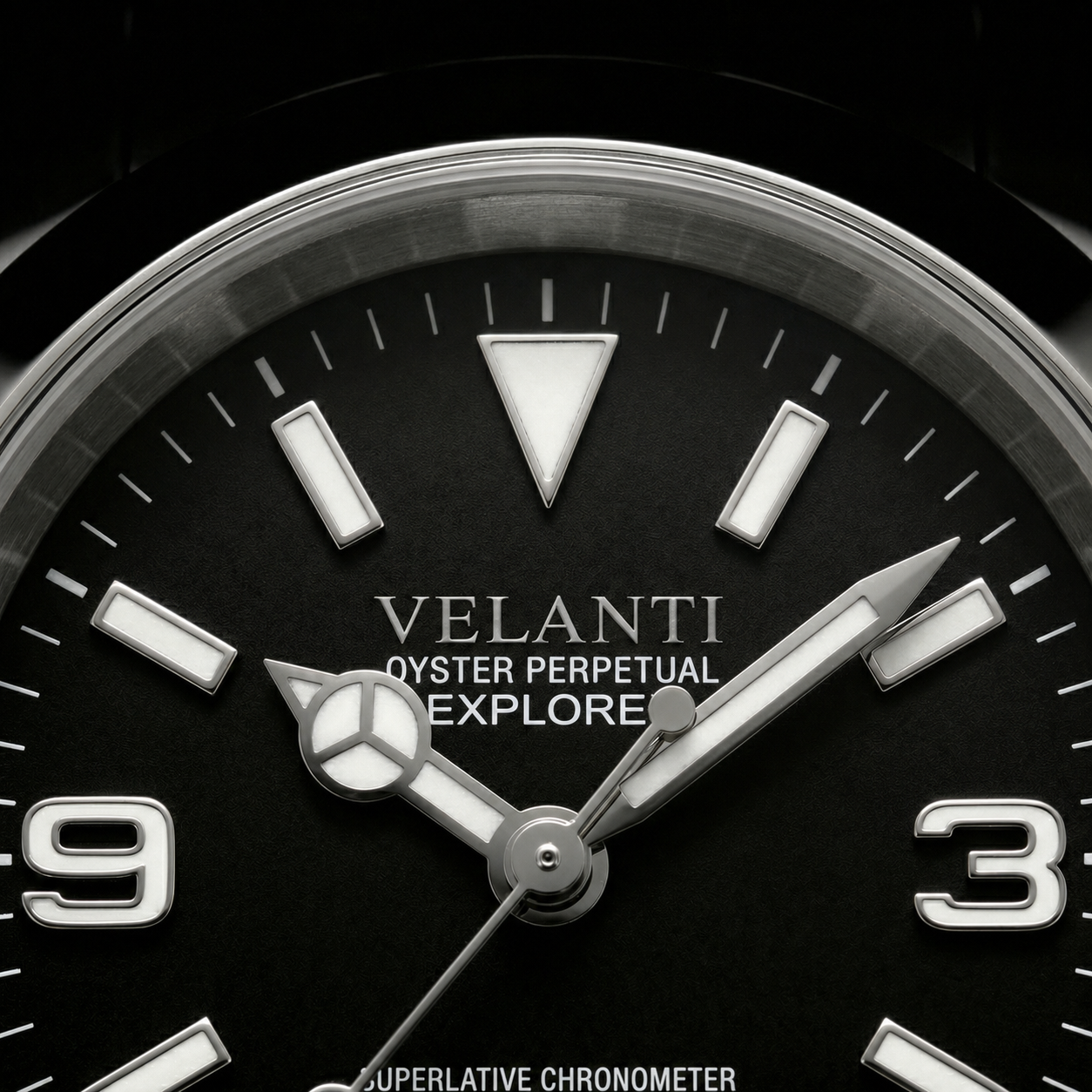 Explorer-style automatic watch, Velanti Milano Oystvel Black, product photo 5