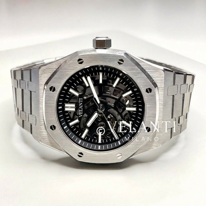 Royal Oak-style custom mod watch, Velanti Milano Royal Veloak Skeleton, product photo 2