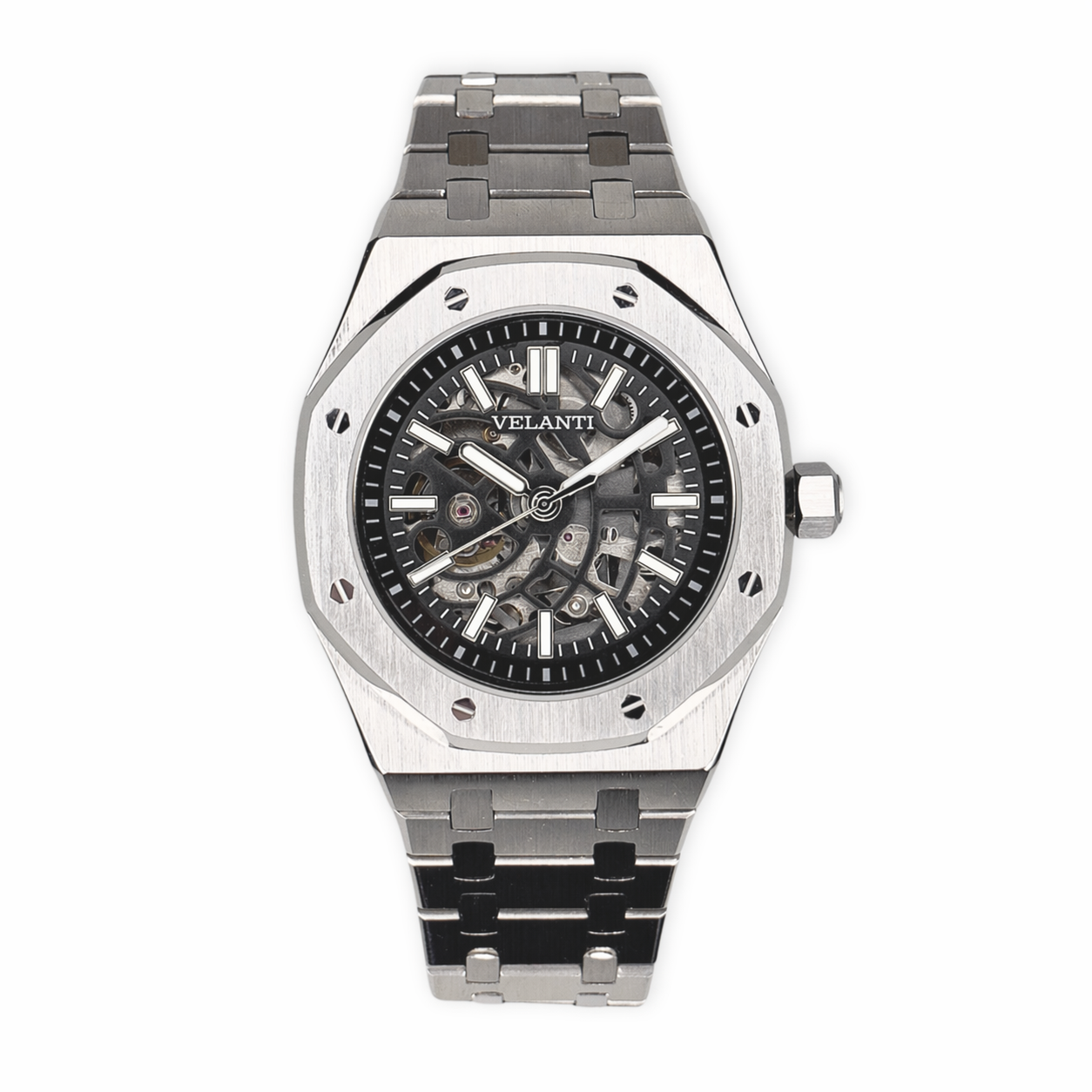 Royal Oak-style automatic watch, Velanti Milano Royal Veloak Skeleton, main product photo