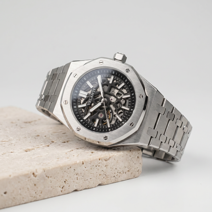 Royal Oak-style custom mod watch, Velanti Milano Royal Veloak Skeleton, product photo 3