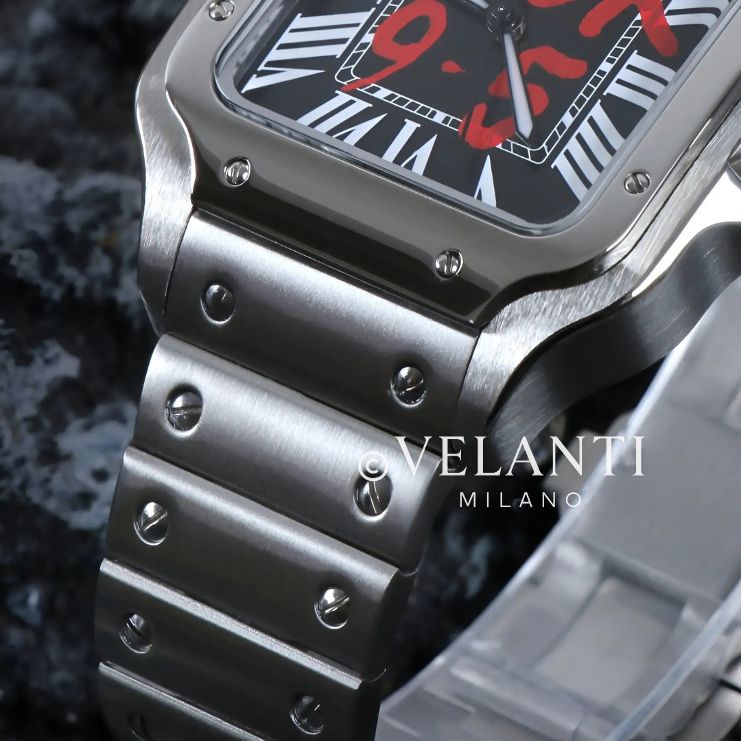 Santos-style automatic watch, Velanti Milano Santvel Black Fck 9 To 5, product photo 8