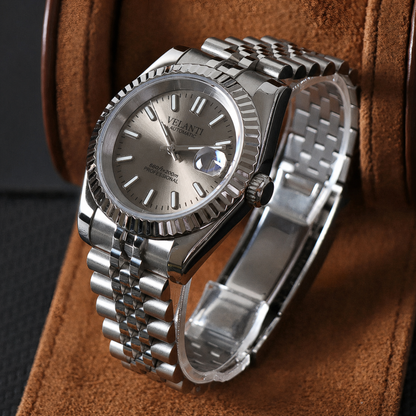 Datejust-style automatic watch, Velanti Milano Veljust Champagne, product photo 3