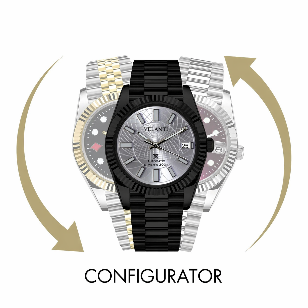 Velanti Milano Veljust custom watch configurator, main product photo