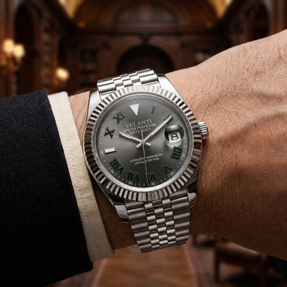 Datejust-style custom mod watch, Velanti Milano Veljust Wimbledon, product photo 7