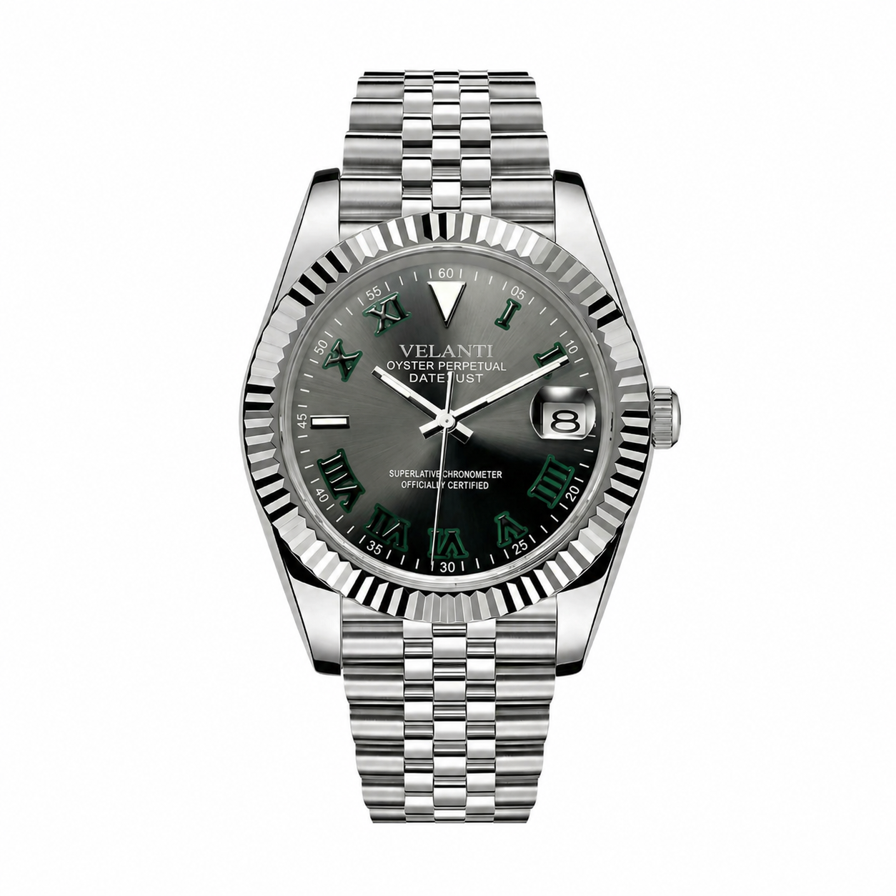 Datejust-style automatic watch, Velanti Milano Veljust Wimbledon, main product photo