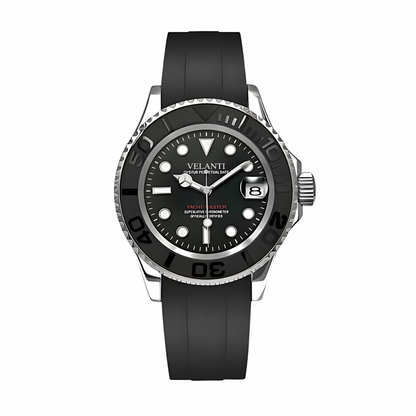 Submariner-style automatic watch, Velanti Milano Velmariner Yacht-Master Black, main product photo