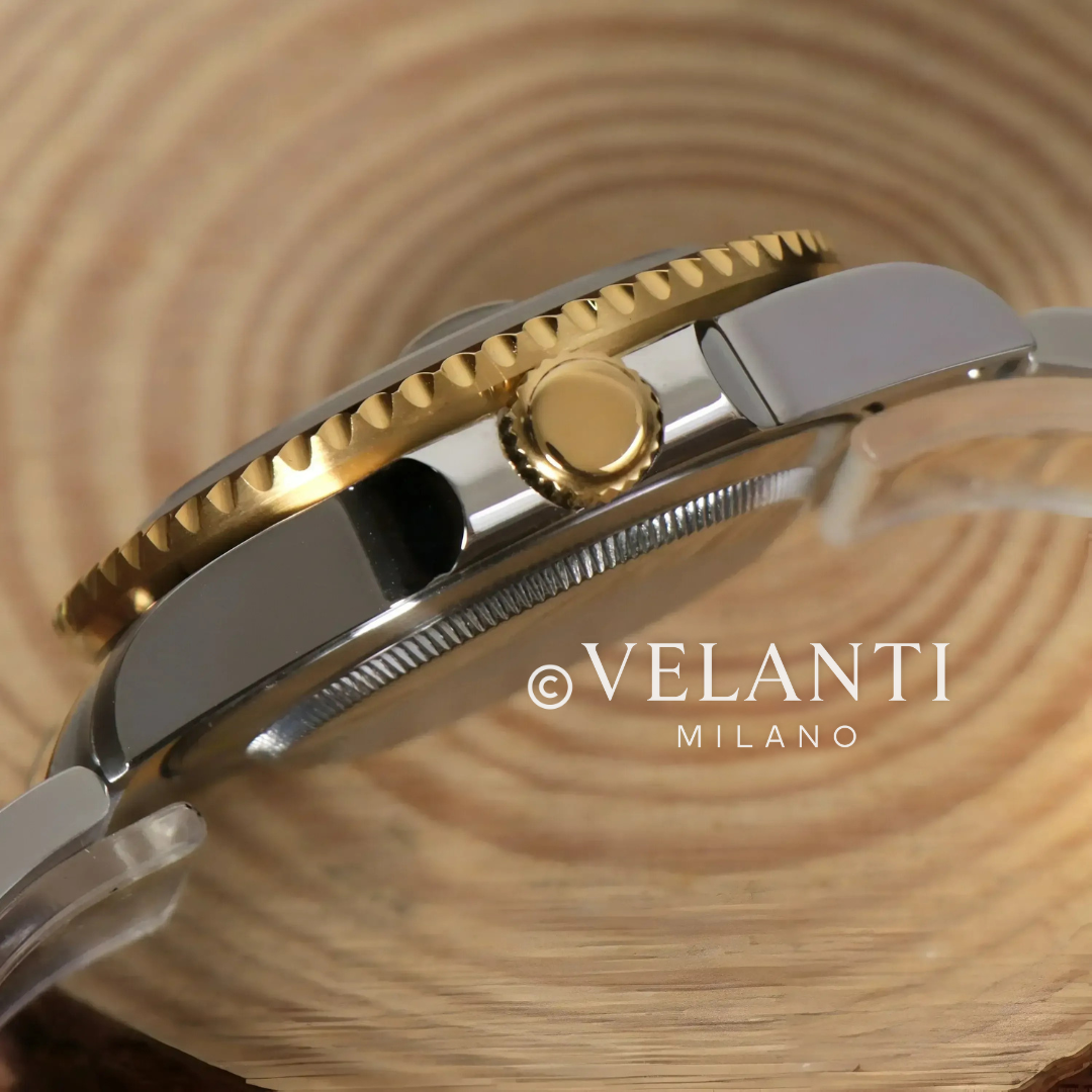 Submariner-style automatic watch, Velanti Milano Velmariner Blue (Two Tones), product photo 9