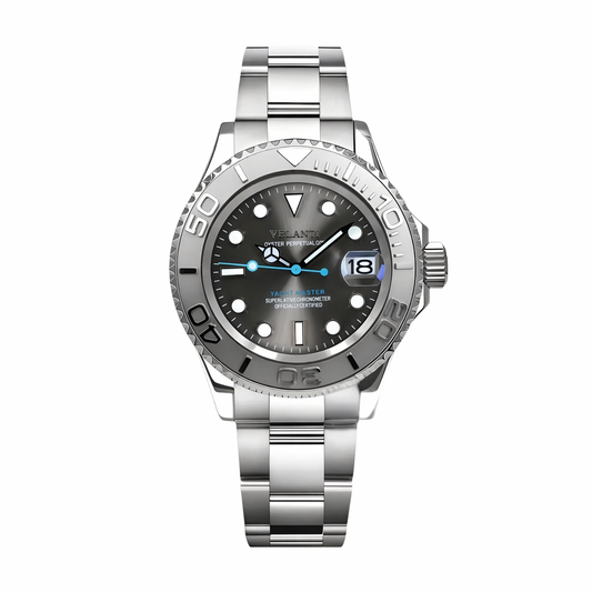 Submariner-style custom mod watch, Velanti Milano Velmariner Silver, main product photo