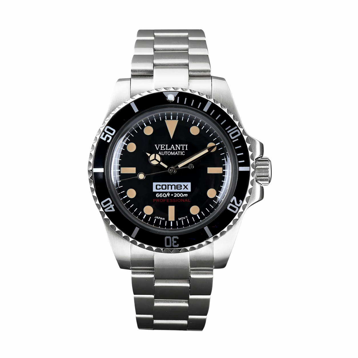 Submariner-style automatic watch, Velanti Milano Velmariner Vintage, main product photo