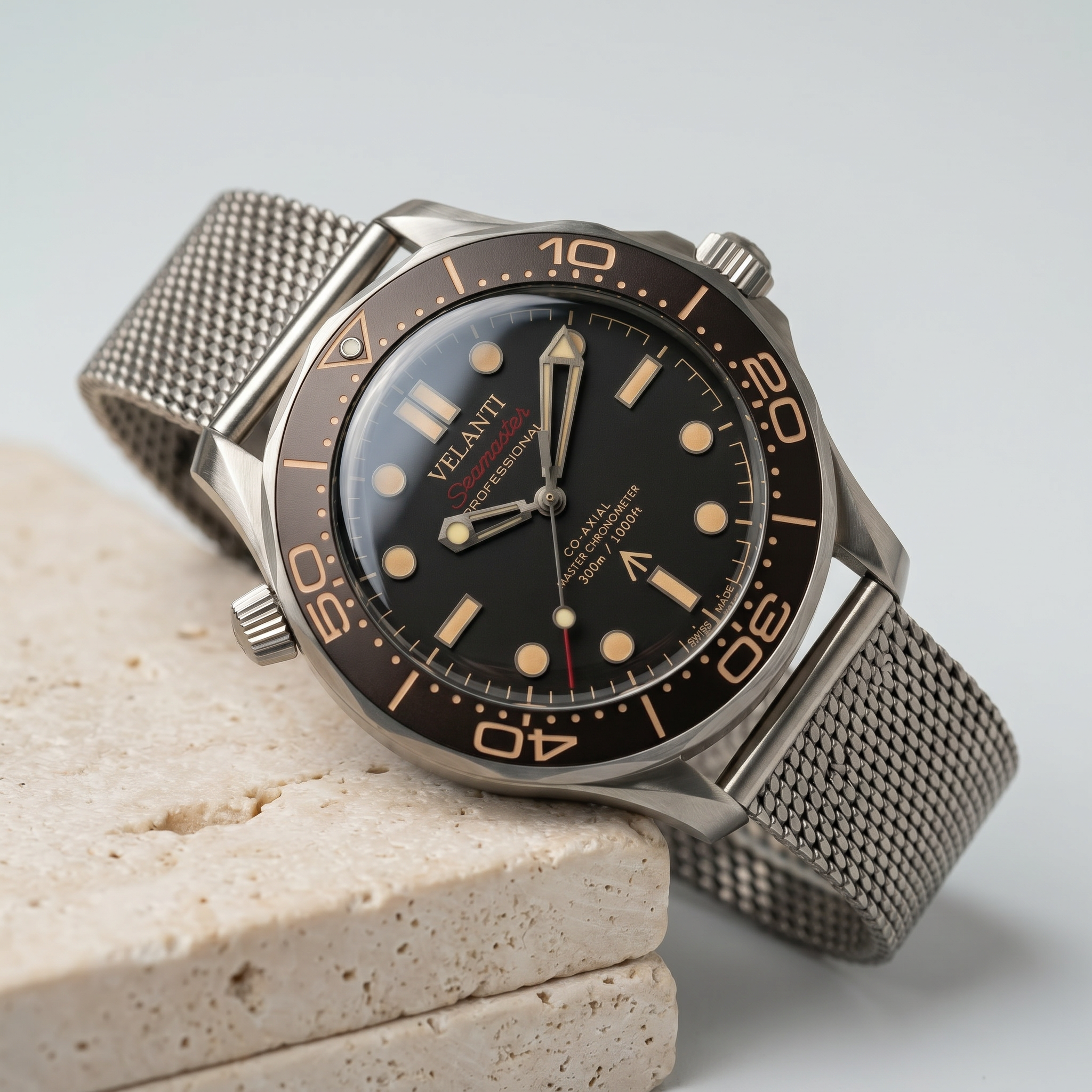 Seamaster-style automatic watch, Velanti Milano Velmaster James Bond 007, product photo 2