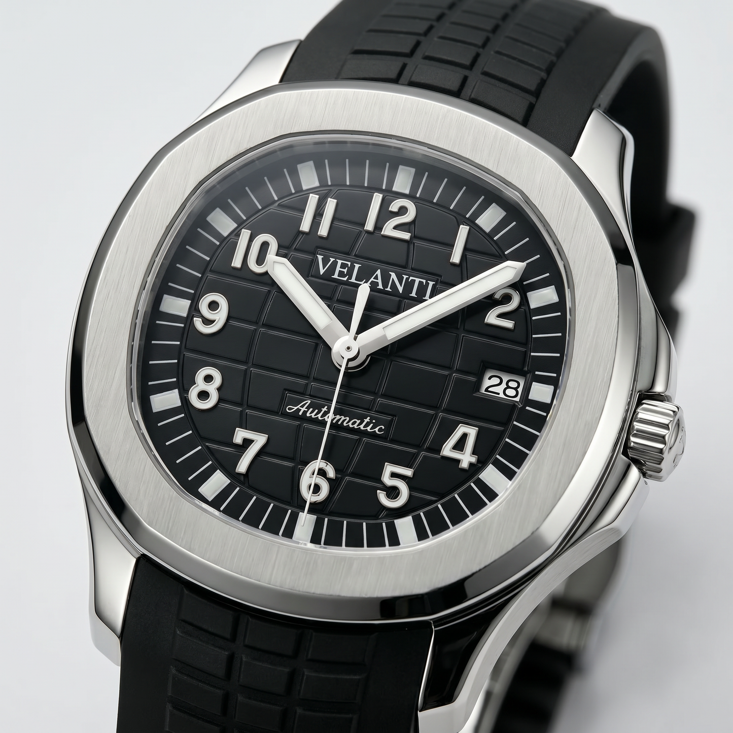 Aquanaut-style custom mod watch, Velanti Milano Velnaut Black, product photo 3