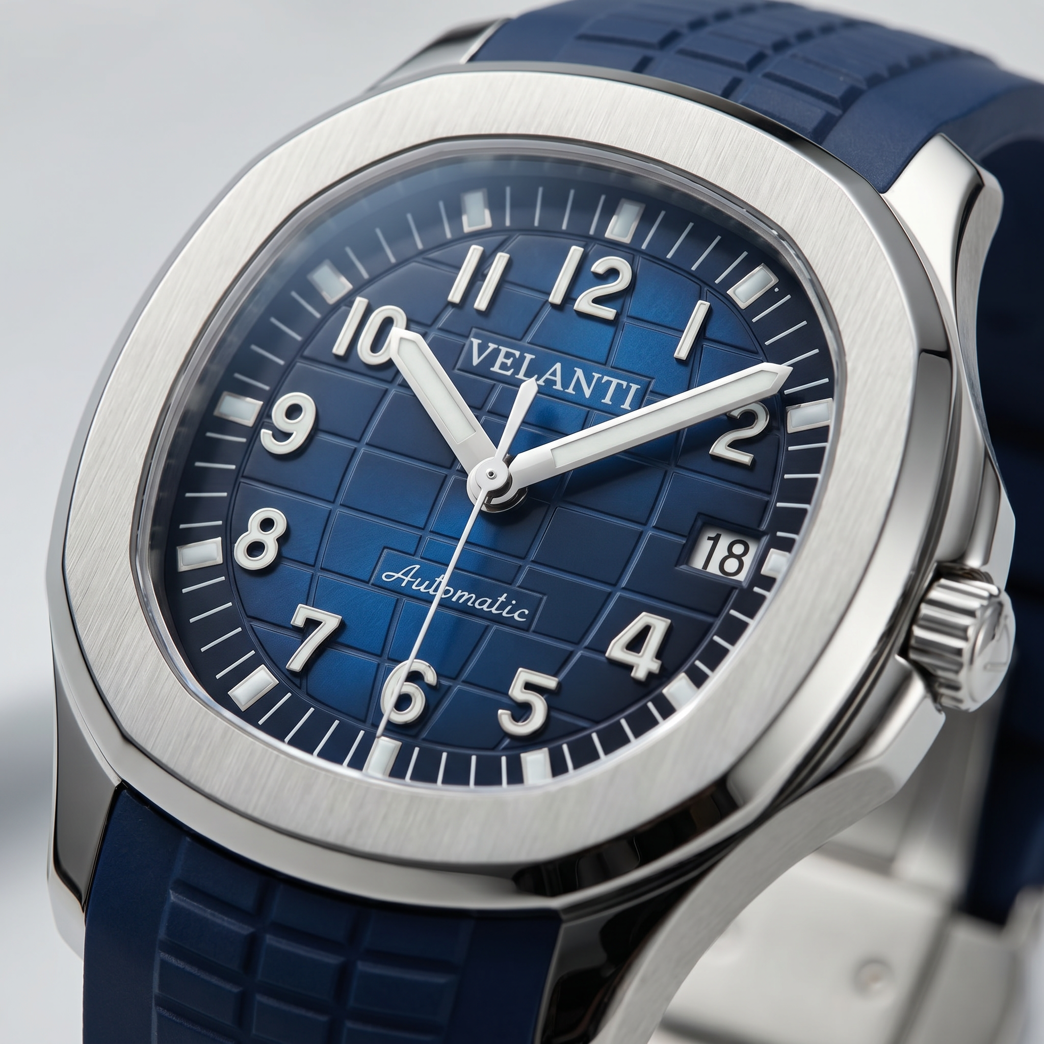 Aquanaut-style automatic watch, Velanti Milano Velnaut Blue, product photo 3