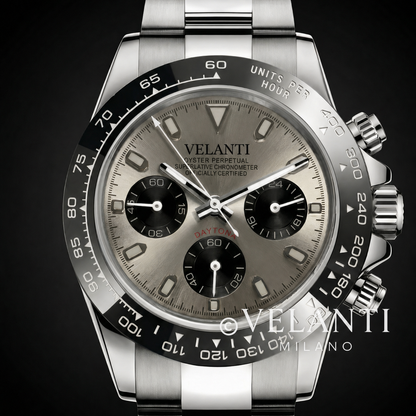Daytona-style custom chronograph watch, Velanti Milano Veltona Champagne, product photo 3