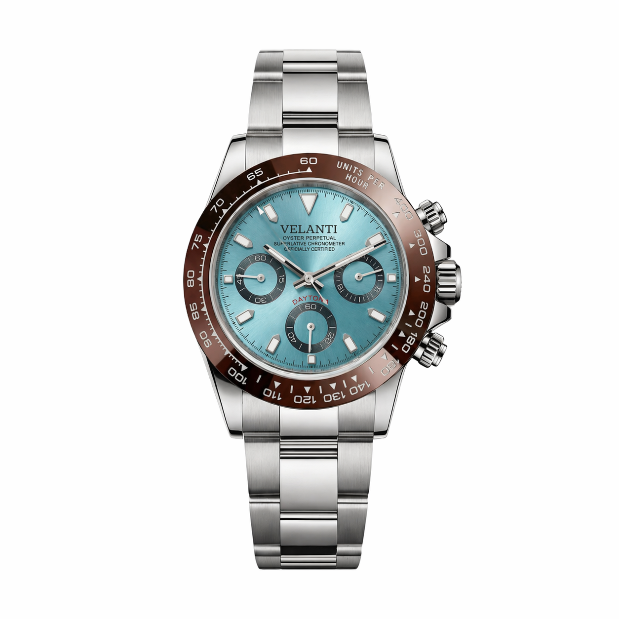 Daytona-style chronograph watch, Velanti Milano Veltona Platinum, main product photo
