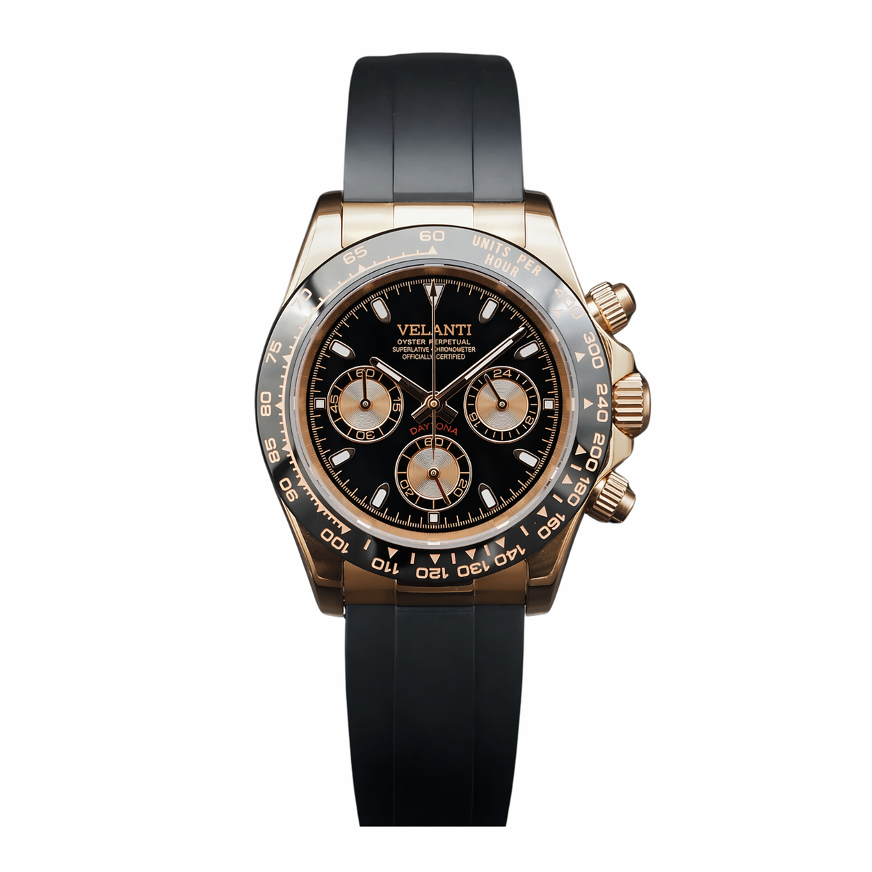 Daytona-style chronograph watch, Velanti Milano Veltona Rose Gold, main product photo