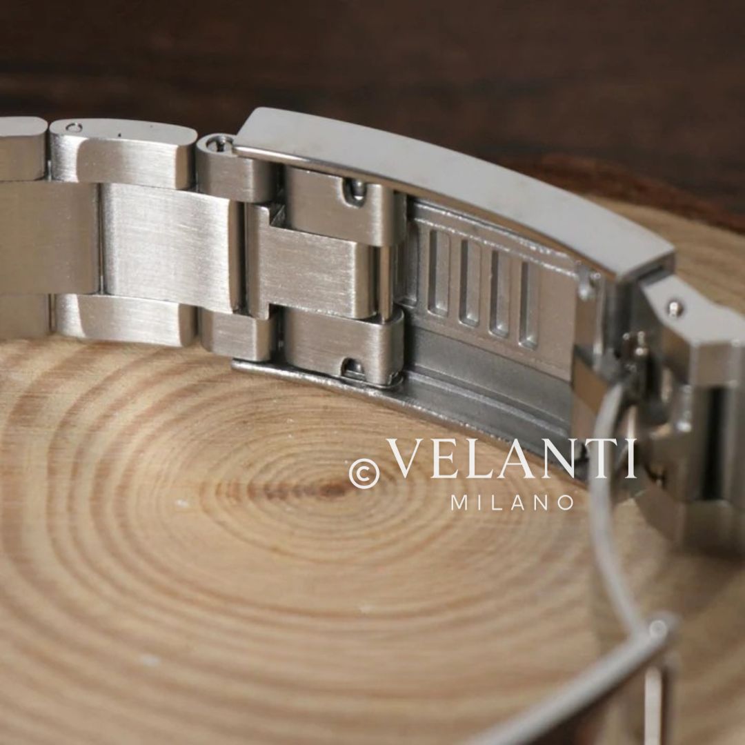 Daytona-style chronograph watch, Velanti Milano Veltona Silver Green, product photo 4